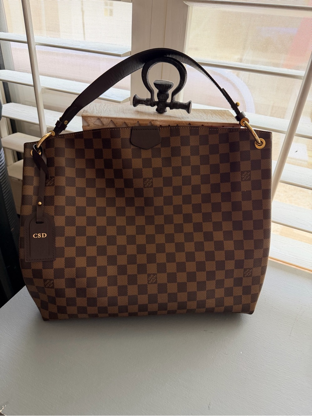Louis Vuitton Brown Damier Ebene Shoulder Bag